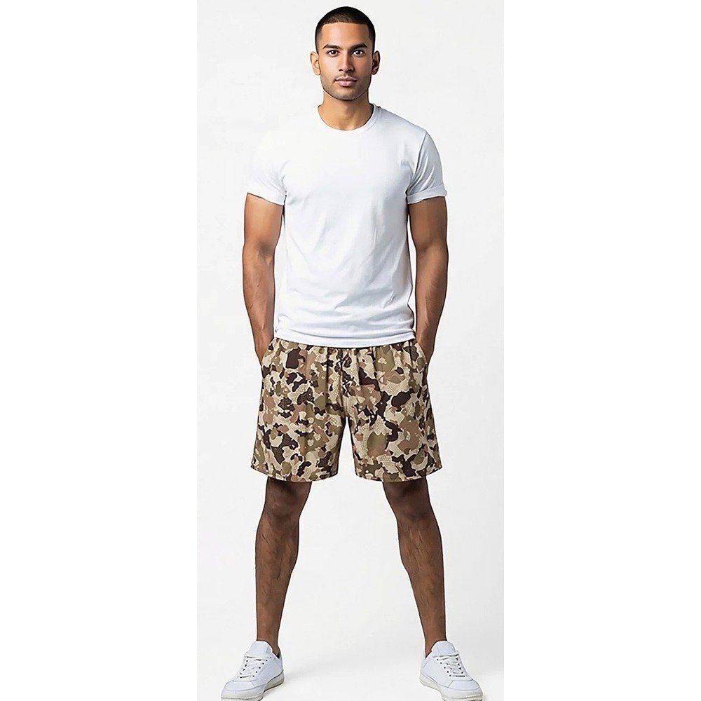 Duck Camp Scout Shorts Mens Small 7 Inch Inseam Wetland Camo Supplex Nylon NWT